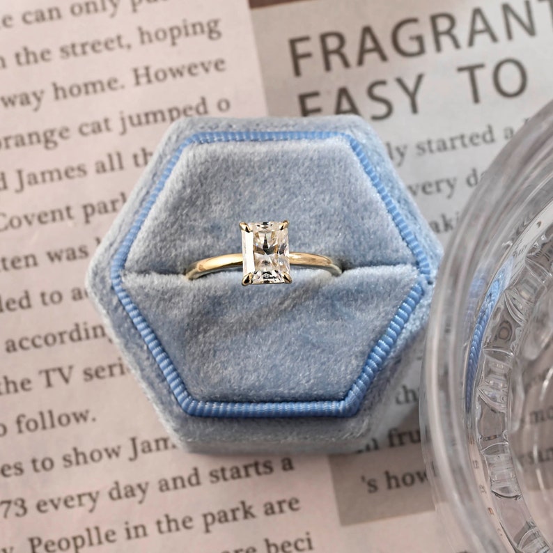 Stunning 2.0 CT Radiant Moissanite Engagement Ring with Solitaire Design 2