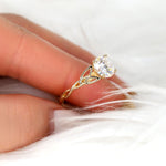 Stunning 2.0 CT Round Moissanite Engagement Ring with Solitaire Design 4