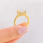Stunning 3.5 CT Radiant Moissanite Engagement Ring with Pave and Halo Design 4