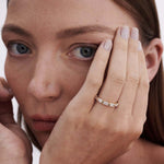 Stunning 1.75 TCW Emerald Moissanite Stones Bar Wedding Bands 2