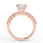 Stunning 2.0 CT Round Moissanite Engagement Ring with Pave Design 9