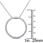 Round Cut Cubic Zirconia in 925 Sterling Silver Necklace 3