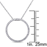 Round Cut Cubic Zirconia in 925 Sterling Silver Necklace 3