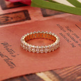 Stunning 1.2 CT Oval Moissanite Stones Full Eternity Wedding Bands 5