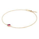 0.84 CT Round Ruby Lab Made Diamond- July Birthstone Solitaire Bracelet 4
