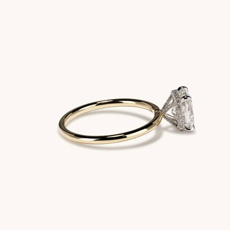 Stunning 1.80 CT Cushion Moissanite Engagement Ring with Hidden Halo Design 2