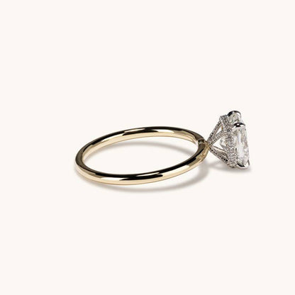 Stunning 1.80 CT Cushion Moissanite Engagement Ring with Hidden Halo Design 2