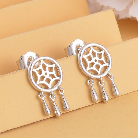 Round Cut Cubic Zirconia in 925 Sterling Silver Earrings 2