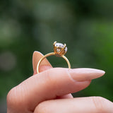 Stunning 1.0 CT Pear Moissanite Engagement Ring with Solitaire Design 5