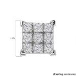 Round Cut Cubic Zirconia in 925 Sterling Silver Earrings 6