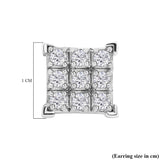 Round Cut Cubic Zirconia in 925 Sterling Silver Earrings 6