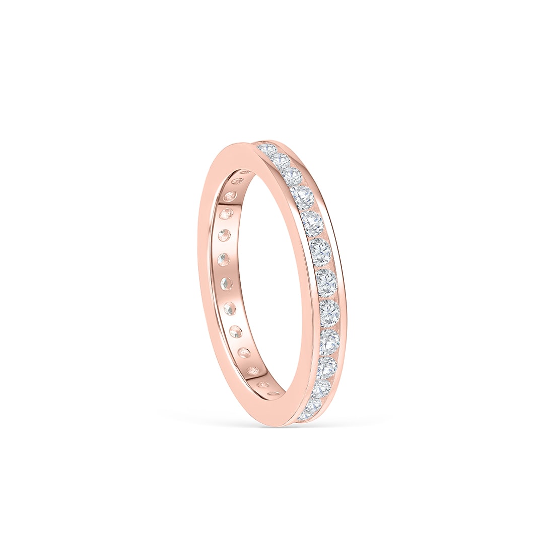 Stunning 0.3 TCW Round Moissanite Stones Chloé Eternity Wedding Band 2