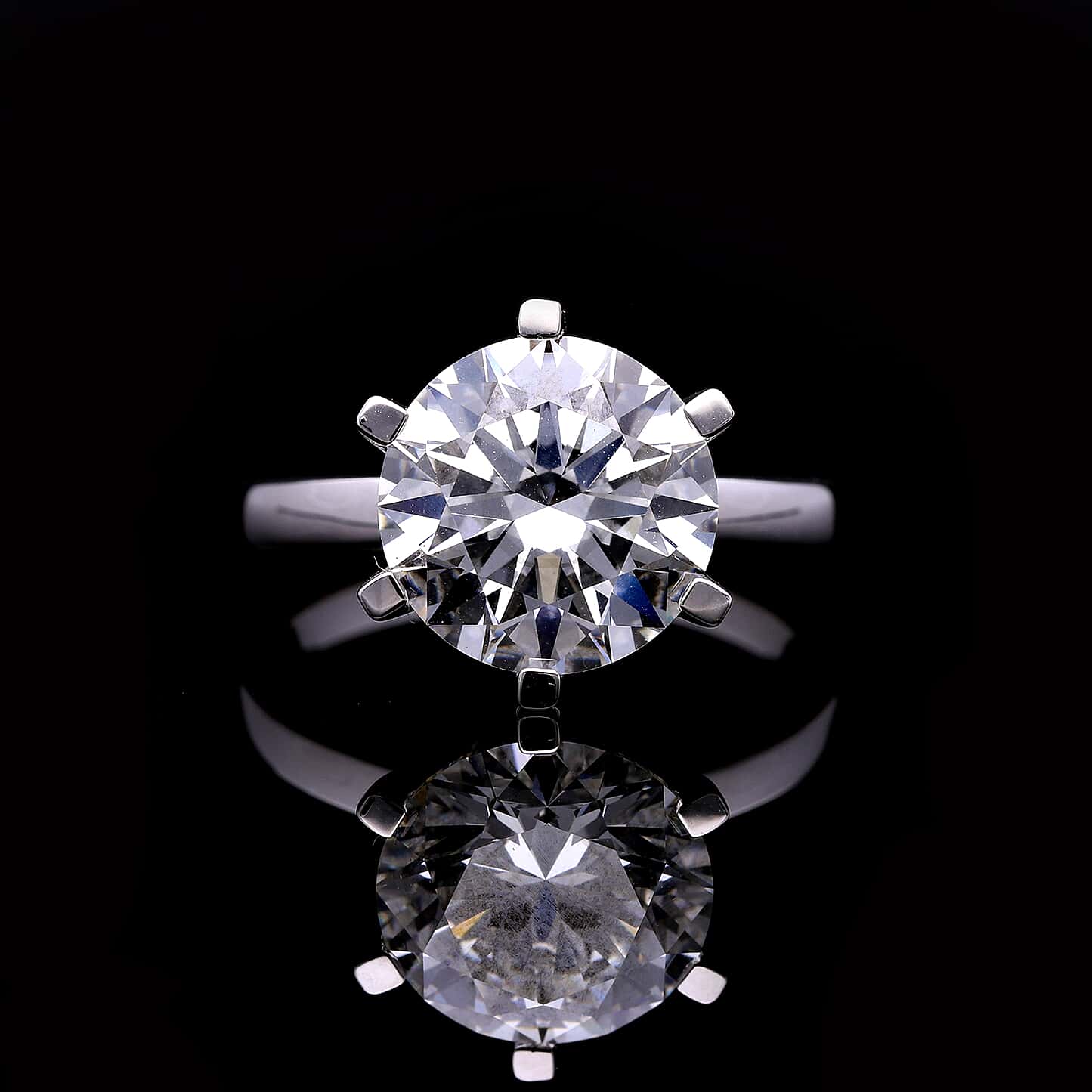 Round Cut Solitaire Style Cubic Zirconia in 925 Sterling Silver Jewelry 3