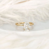 Stunning 1.75 CT Emerald Moissanite Engagement Ring with Solitaire Design 2