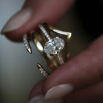 1.21 CT Oval Cut Pave CVD E/VS1 Diamond Engagement Ring 16