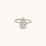 Stunning 3.55 CT Pear Moissanite Engagement Ring with Solitaire Design 1