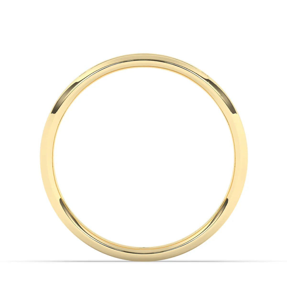 Delicate Plain Men's Wedding Band in Solid Gold 3