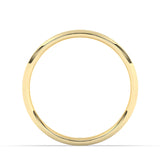 Delicate Plain Men's Wedding Band in Solid Gold 3
