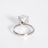 Stunning 5.0 CT Oval Shape Moissanite Engagement Ring with Solitaire Design 6