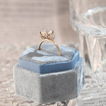 Stunning 3.0 CT Round Moissanite Engagement Ring with Cluster Design 7