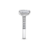 Stunning 3.0 CT Pear Moissanite Engagement Ring in Pave Design 3