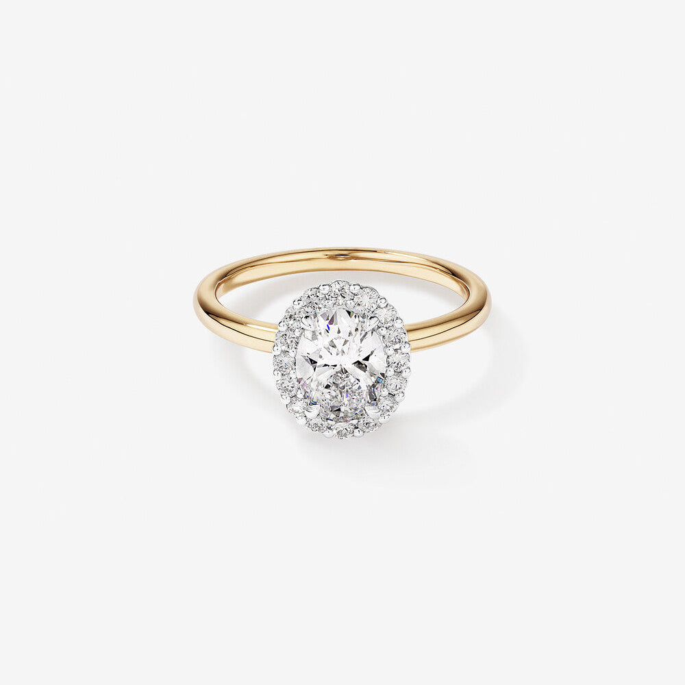 Stunning 1.5 CT Oval Moissanite Engagement Ring with Halo Design 1