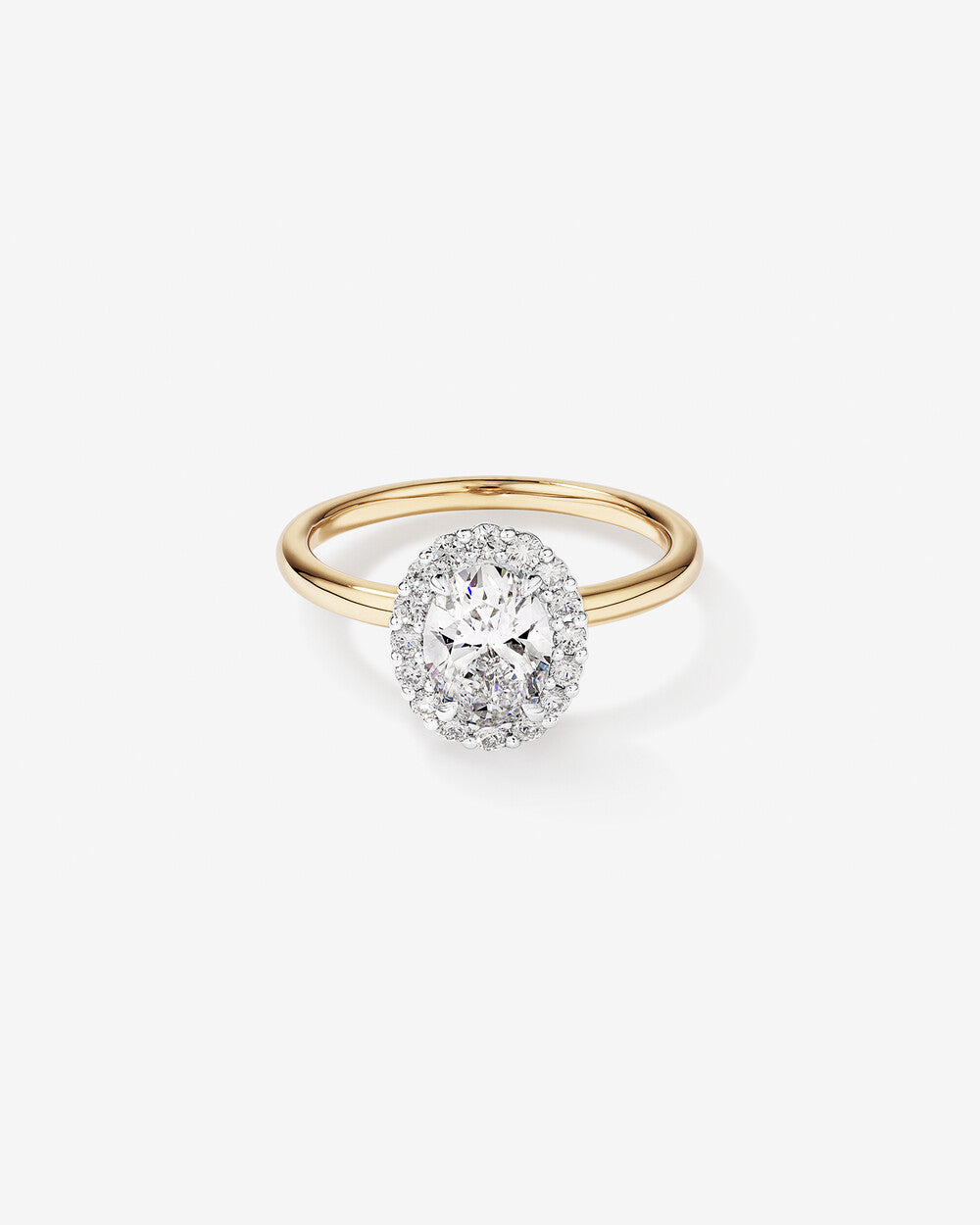 Stunning 1.5 CT Oval Moissanite Engagement Ring with Halo Design 1