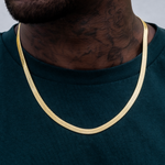 Herringbone Chain Silver Necklace For Him 1