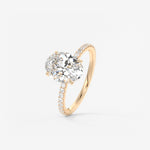 Oval Pave Lab Grown Diamond Engagement Ring
