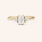 Stunning 1 CT Oval Moissanite Engagement Ring With Three Stone Design 1