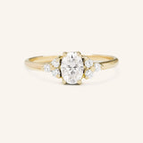 Stunning 1 CT Oval Moissanite Engagement Ring With Three Stone Design 1