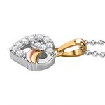 Round Cut Cubic Zirconia in 925 Sterling Silver Necklace 4