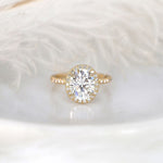 Stunning 2 CT Oval Moissanite Engagement Ring with Pave Design 1