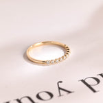 Stunning 0.2 TCW Round Moissanite Stones Half Eternity Wedding Bands 9