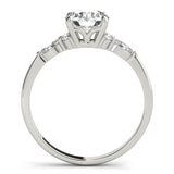 Stunning 0.50-1.50 CT Round Moissanite Engagement Ring With Cluster Design 3