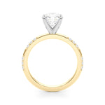 Stunning 0.50-1.50 CT Round Moissanite Engagement Ring With Two Tone & Pave Design 3