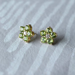 0.08 CT Round Peridot Lab Made Diamond- August Birthstone Studs 8