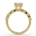 Stunning 2.11 CT Oval Moissanite Engagement Ring with Hidden Halo Halo & Pave Design 4