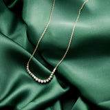 0.40 TCW Round Moissanite Diamond Mini Choker Necklace in Solid Gold 1