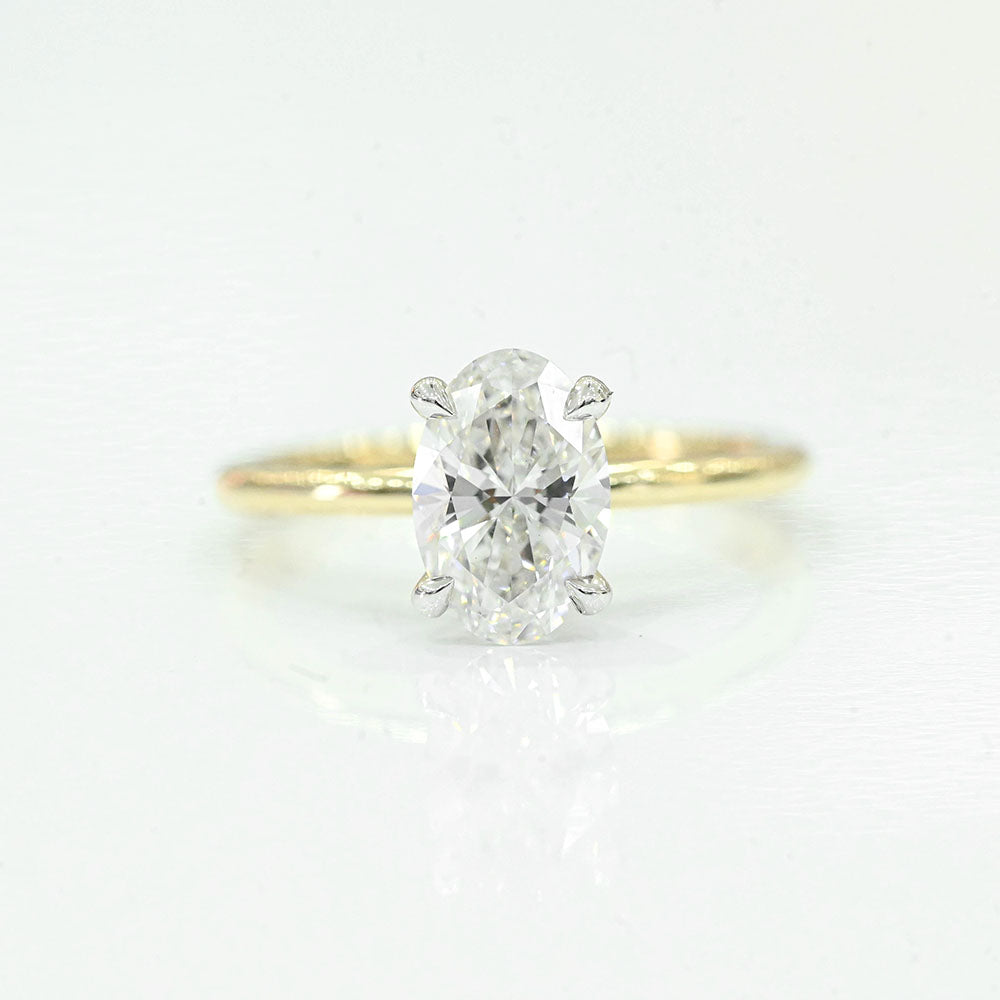 Stunning 2.0 CT Oval Cut Moissanite Engagement Ring with Solitaire Design 5