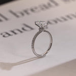 Stunning 1.0 - 2.0 CT Marquise Moissanite Engagement Ring with Pave Design 7