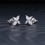 0.30 TCW Marquise Cut Moissanite Stud Earrings in Gold 3