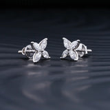 0.30 TCW Marquise Cut Moissanite Stud Earrings in Gold 3