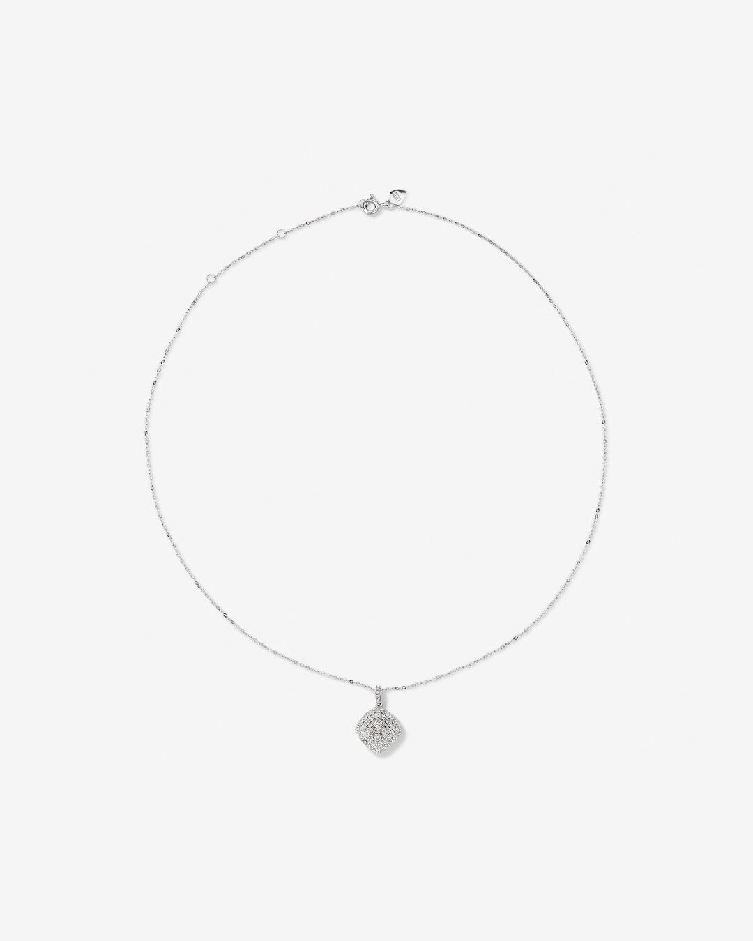 Round Cut Cubic Zirconia in 925 Sterling Silver Necklace 3