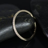 Stunning 0.10 TCW Round Moissanite Stones Half Eternity Wedding Bands 9