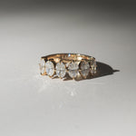 Stunning 0.4 TCW Oval Moissanite Stones Half Eternity Wedding Band 1