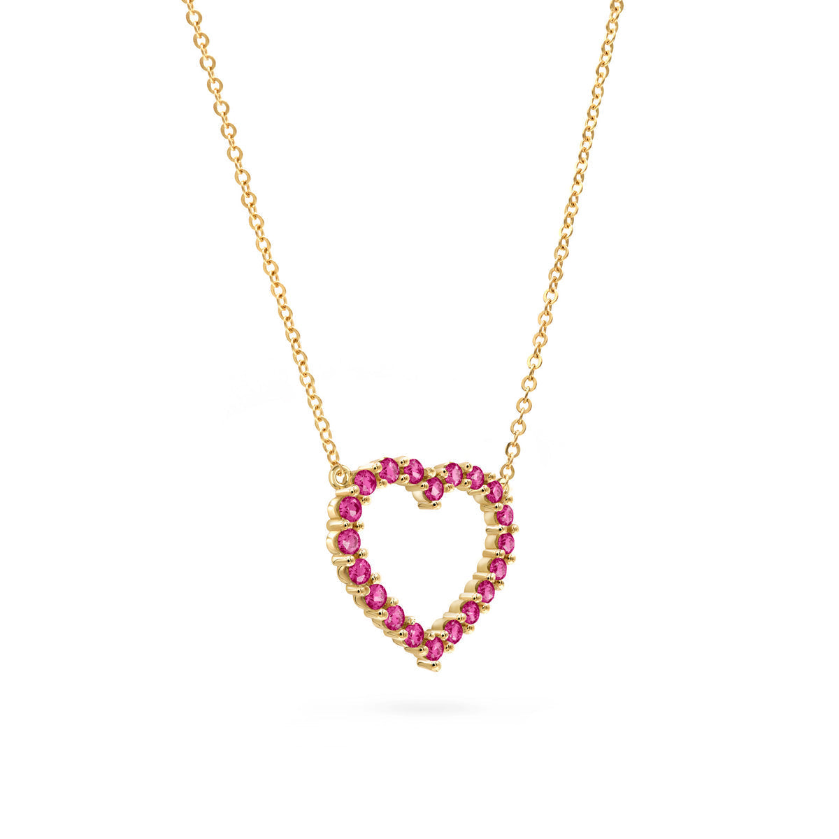 0.6 TCW Round Ruby Lab Made Diamond-July Birthstone Necklace 4