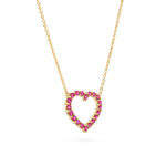 0.6 TCW Round Ruby Lab Made Diamond-July Birthstone Necklace 4