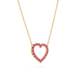 0.6 TCW Round Ruby Lab Made Diamond-July Birthstone Necklace 4