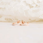 0.80 TCW Round Cut Moissanite Hoops Earrings in Gold 7